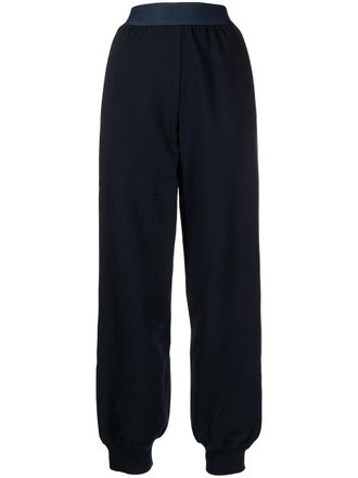 Alberta Ferretti logo waistband track pants - Blue