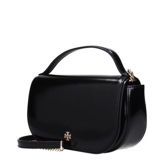 Tory Burch Womens Leather Shoulder Bag Black