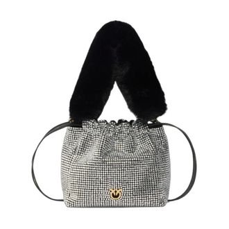 Pinko Borsa a secchiello con strass - - Bags - Donna - Nero - ONE SIZE