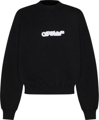 Off-white Blurr Book Over Black Oversized Sweatshirt
