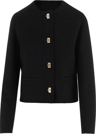 Ferragamo Black Golden Buttons Wool Jacket