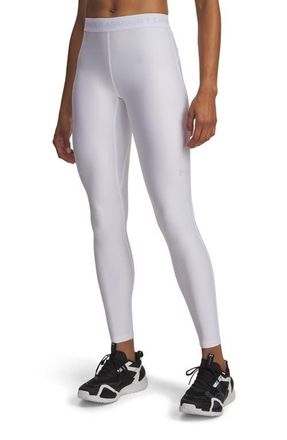 Under Armour HeatGear Leggings in White //Halo Gray at Nordstrom, Size Xx-Large