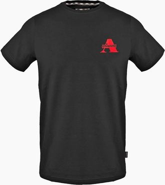 Aquascutum Mens Crew Neck Short Sleeve Regular Fit T-Shirt - Black - Size: 2X large