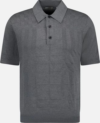 Burberry Mens Burberry Kieran Knit Polo-Shirt Grey - Size: 40