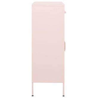 Berkfield Home Storage Cabinet Pink 80x35x101.5 cm Steel