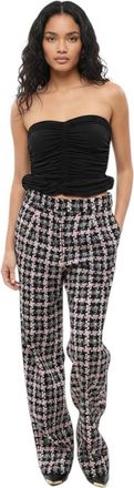 Msgm BlackWhite Straight Fit Pants