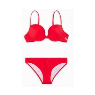 Emporio Armani Emporio Armani Ea7, Badmode, Dames, Rood, M, Polyester, Push-up Bralette Bikini