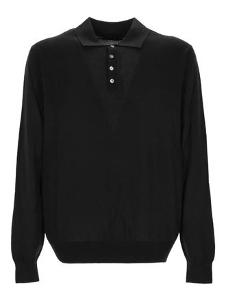 Outfit Italy buttoned collared polo shirt - Black