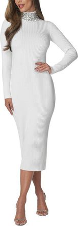 Bebe Crystal Neck Sweater