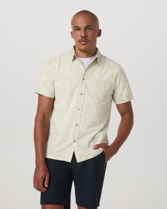 Vuori Clothing Short Sleeve Bridge Button Down | Sandalwood Fleur | Medium