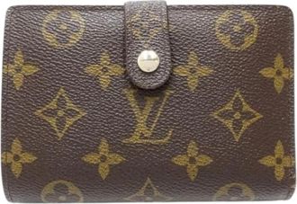 Louis Vuitton Pre-owned Bi-fold Portemonnee - Dames - Vintage Accessoires - Bruin - ONE Size - Leer - Vintage