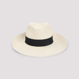 Maison Michel Natural Logo Fedora Hat