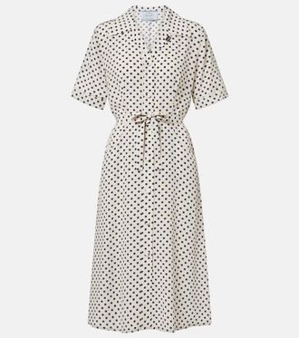 Prada Polka-dot silk shirt dress