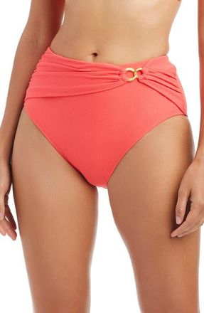 Bleu Rod Beattie Shirrred Bikini Bottoms in Crab Shack at Nordstrom, Size 10