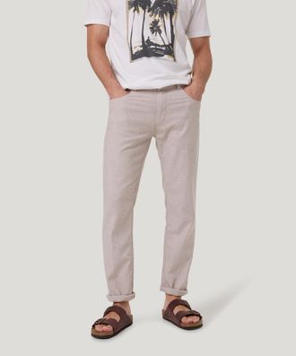 Pioneer Authentic Jeans Regular-fit-Jeans RANDO Leinenhose, Herren, Gr. 33, L&auml;nge 34, beige (oatmeal), Web, Obermaterial: 76% Baumwolle, 23% Leinen, 1% Elasthan, PIONEER AUTH