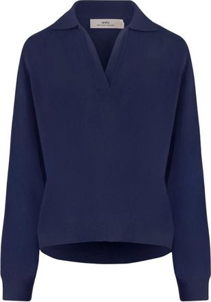 arch4 Cashmere Knitwear, female, Blue, XS, V-neck Knitwear