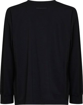 Maison Margiela Mens T-Shirt Numeric Black Cotton Knitwear Sweater