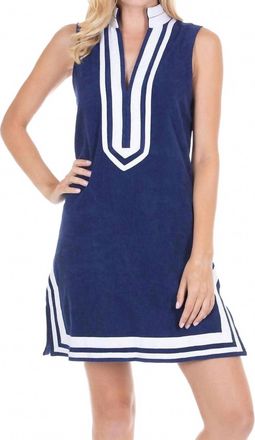 Cabana Life Womens Terry Tunic Top In Navy