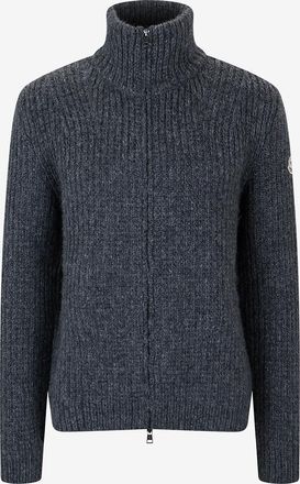 Moncler Hochgeschlossene Strickjacke aus edlem Maschenwerk