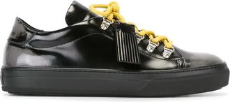 Tod's varnished lace-up sneakers - Zwart