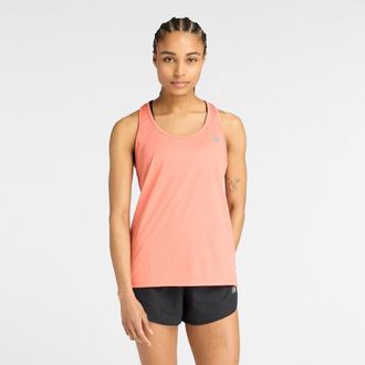 New Balance Donna Sport Core Tank in Rosa, Maglia di Poliestere, Taglia 2XL