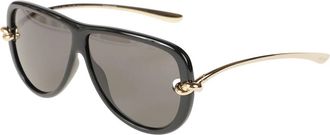 Bottega Veneta Knot Aviator Zonnebril - Dames - Zonnebrillen - Zwart - 61 MM - Accessoires