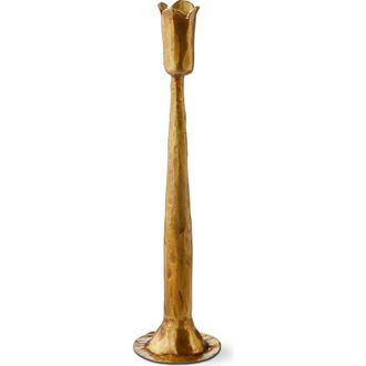 Tag Tulip Taper Candle Holder Antique Brass Iron 3x3x12 in in Gold at Nordstrom