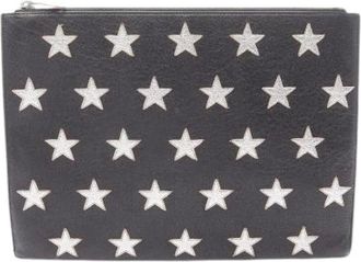 Saint Laurent Pre-owned Clutches, female, Black, Size: ONE SIZE Pre-owned Paris Leather Clutch Bag