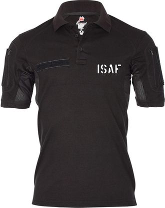 Copytec Tactical Polo Shirt Alfa A018 ISAF SOLDIER Foreign Deployment German Army Reservist 19089 - Black - XXXX-Large