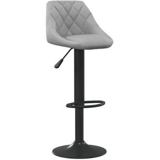 vidaXL Taburete de cocina de terciopelo gris claro vidaXL