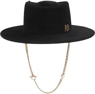 Ruslan Baginskiy Gambler-hoed met kettingband - Dames - Accessoires - Zwart - Maat: XS