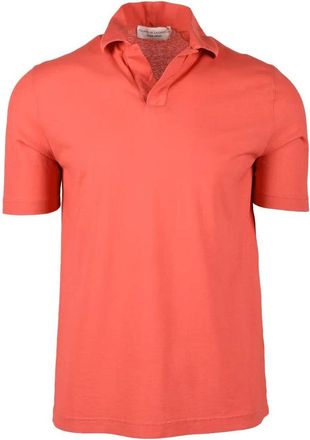 FILIPPO DE LAURENTIIS Red Clean Cotton Polo Shirt