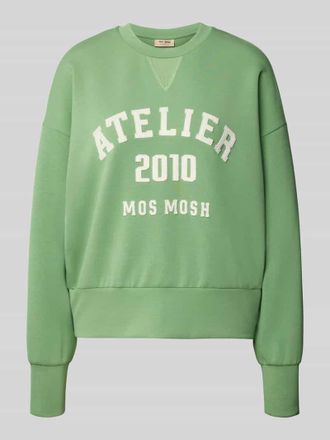 Mos Mosh Relaxed Fit Sweatshirt aus Viskose-Mix Modell Nima in Gruen, Gr&ouml;&szlig;e XL