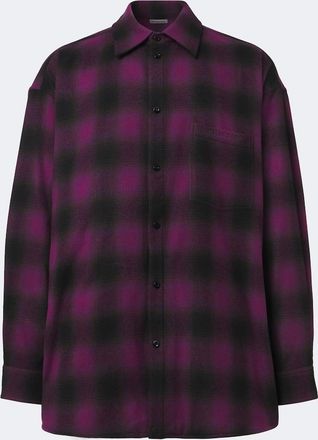 Balenciaga Camisa en mezcla de lana a cuadros