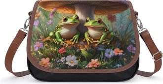 Generic Frog Mushroom Crossbody Bags for Women Shoulder Messenger Bag Purse Handbags