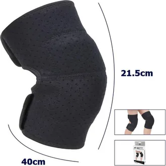 Trade Shop Trade Shop - Coppia Ginocchiere Fascia Tutore Anallergica Lavabile Per Bambini Colore Nero M