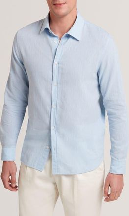 Ted Baker Prynn Regular Fit Linen & Cotton Button-Up Shirt in Light Blue at Nordstrom, Size 2