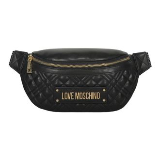 Love Moschino New Shiny Quilted Marsupio - female - Love Moschino - Bum Bags - Black - ONE SIZE - Bags
