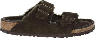 Birkenstock Slippers - Heren - Sandalen - Bruin - 37 EU - Leer - Schoenen