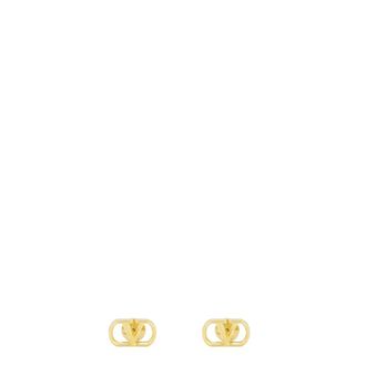 Valentino Garavani Earrings, female, Yellow, Size: ONE SIZE VLogo Signature Metal Earrings