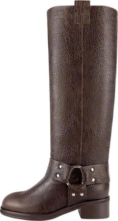 L37 Stijlvolle Biker Gang Accessoires - Dames - Hoge Laarzen - Bruin - 38 EU - Schoenen