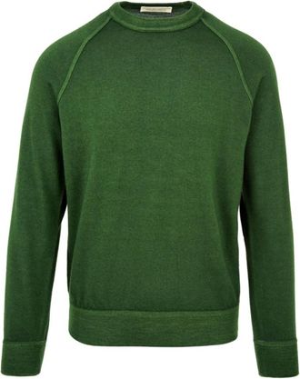 FILIPPO DE LAURENTIIS Groene Sweater Model Gc 1Mlr 2A - Heren - Ronde hals truien - Groen - XL - Truien & Vesten