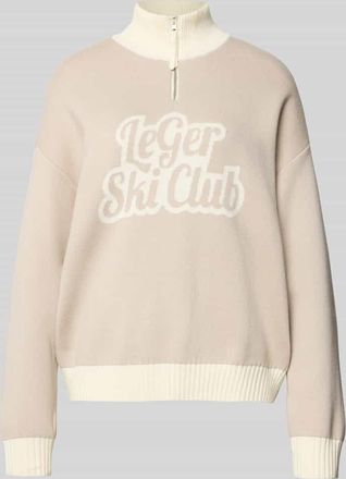 LeGer By Lena Gercke Oversized Strickpullover mit Stehkragen Modell Charis in Beige, Größe 34