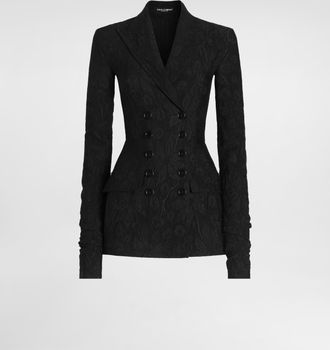 Dolce & Gabbana Brocade Jacket - Woman Blazers Black 36