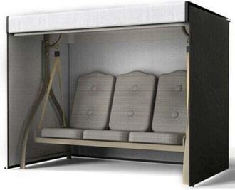 OEM Funda De Pe Para Columpio - 220 X 125 X 170 Cm, Negra, Impermeable, Resistente A Los Rayos Uv Y Al Fr&iacute;o