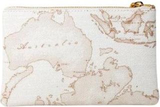 Alviero Martini 1A Classe Pochette con zip e stampa mappa - - Bags - Donna - Bianco - ONE SIZE