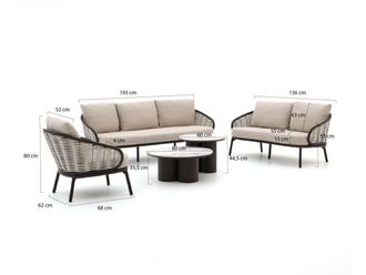 Apple Bee Condor stoel-bank loungeset 6-delig 5-zits