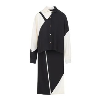 Alberta Ferretti Alberta Ferretti, Shirts, female, Multicolor, Size: 2XS Twill Shirt