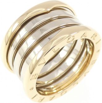 Bulgari Yellow Gold (18K) White Gold (18K) Band Ring (Pre-Owned)