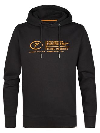 Petrol Industries Heren Logo-print Hoodie Mackinaw - Zwart